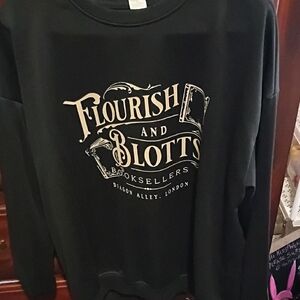 Flourish and Blotts Black Graphic Sweatshirt